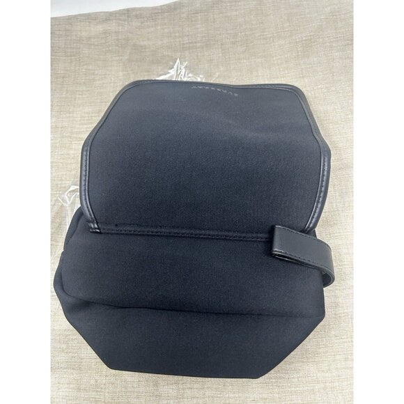 Burberry Wristlet Clutch Soft Toiletry Zip Bag Pouch Black Logo Medium Unisex - Picture 3 of 6